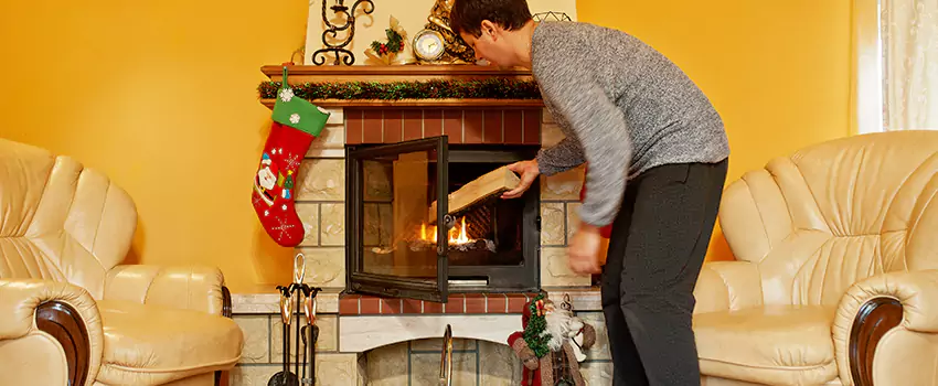 Rusted Metal Fireplace Restoration in Lemoore, California